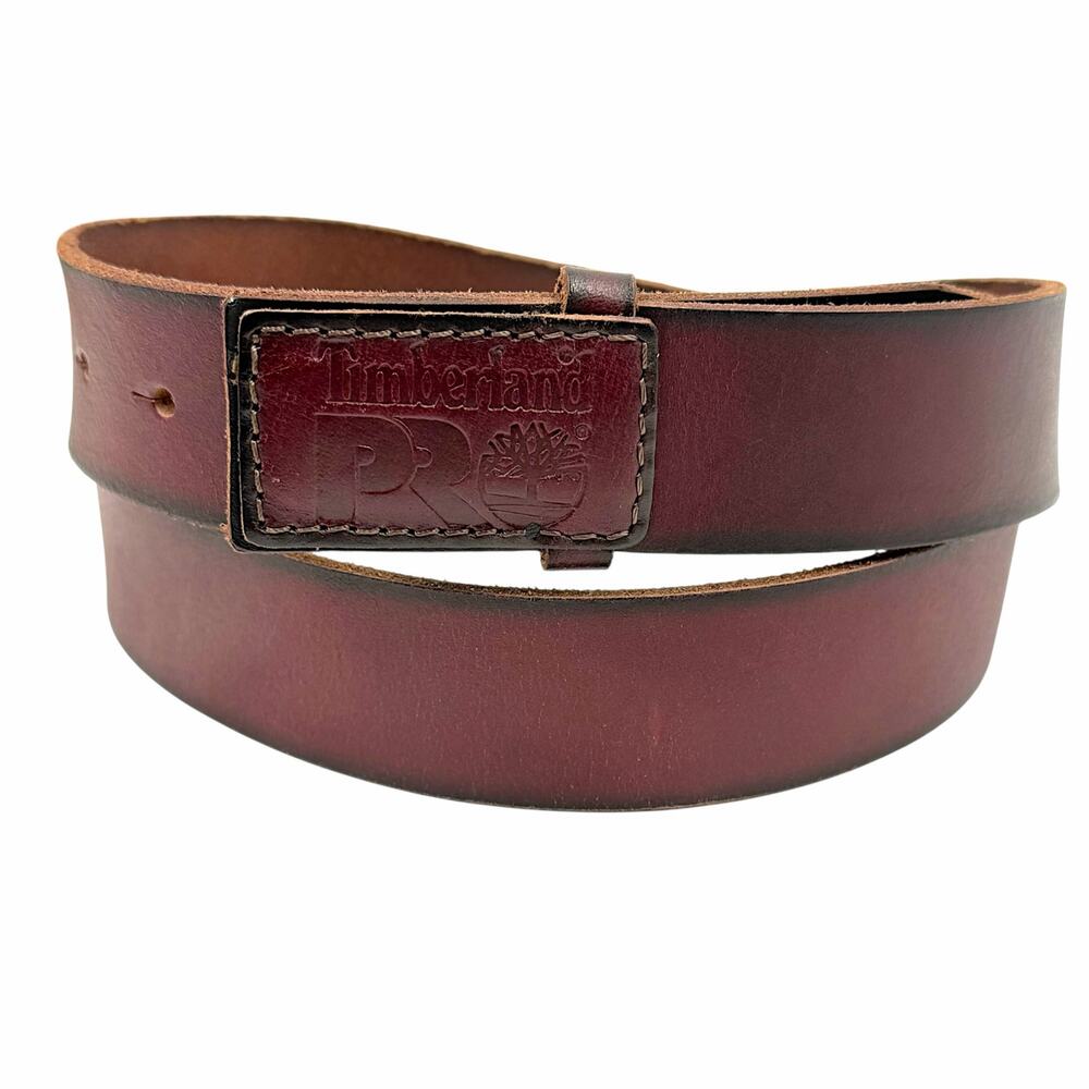 Timberland PRO No-Scratch Leather Mechanic Belt 38 Full Grain Brown Workwear
